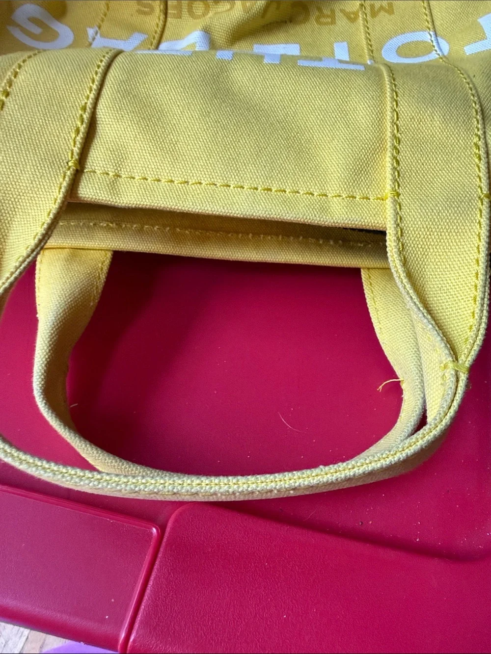 Marc Jacobs Yellow Canvas Tote used